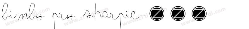 BIMBO PRO SHARPIE字体转换